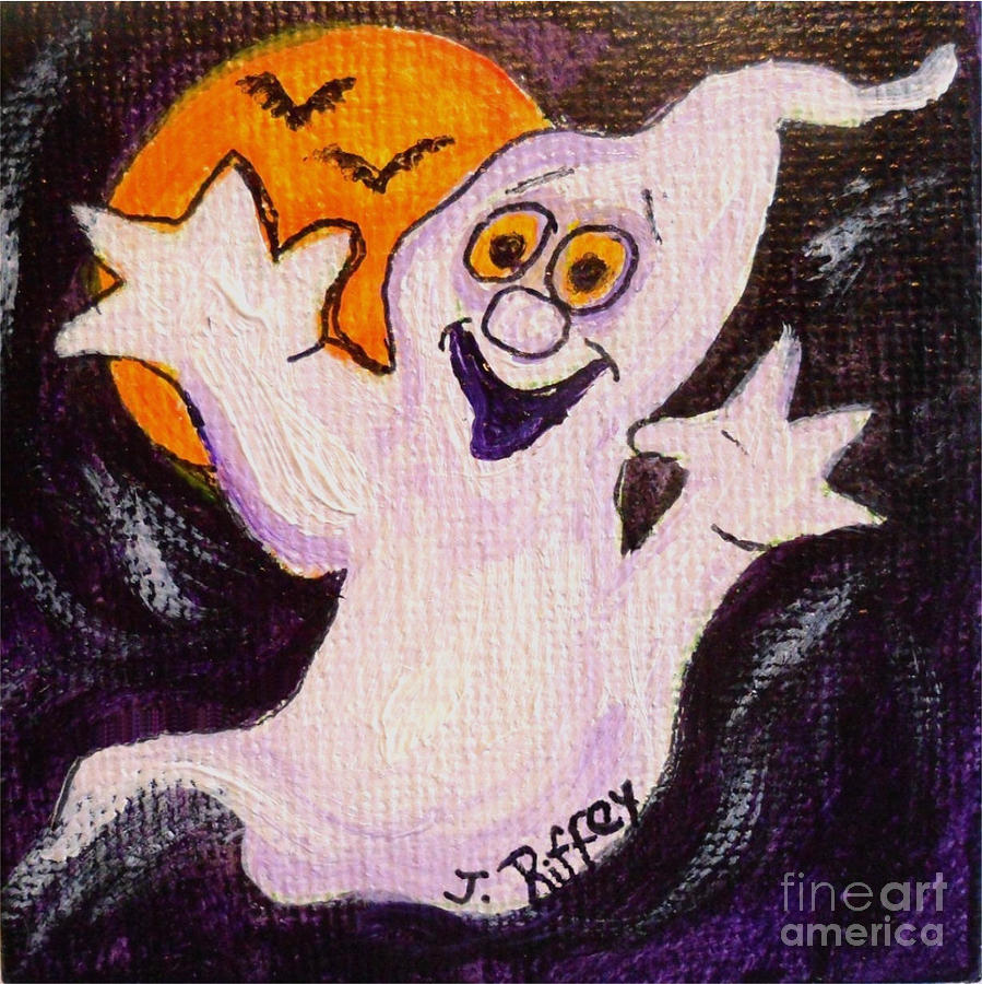 Halloween Painting - BobbleDeBoo by Julie Brugh Riffey