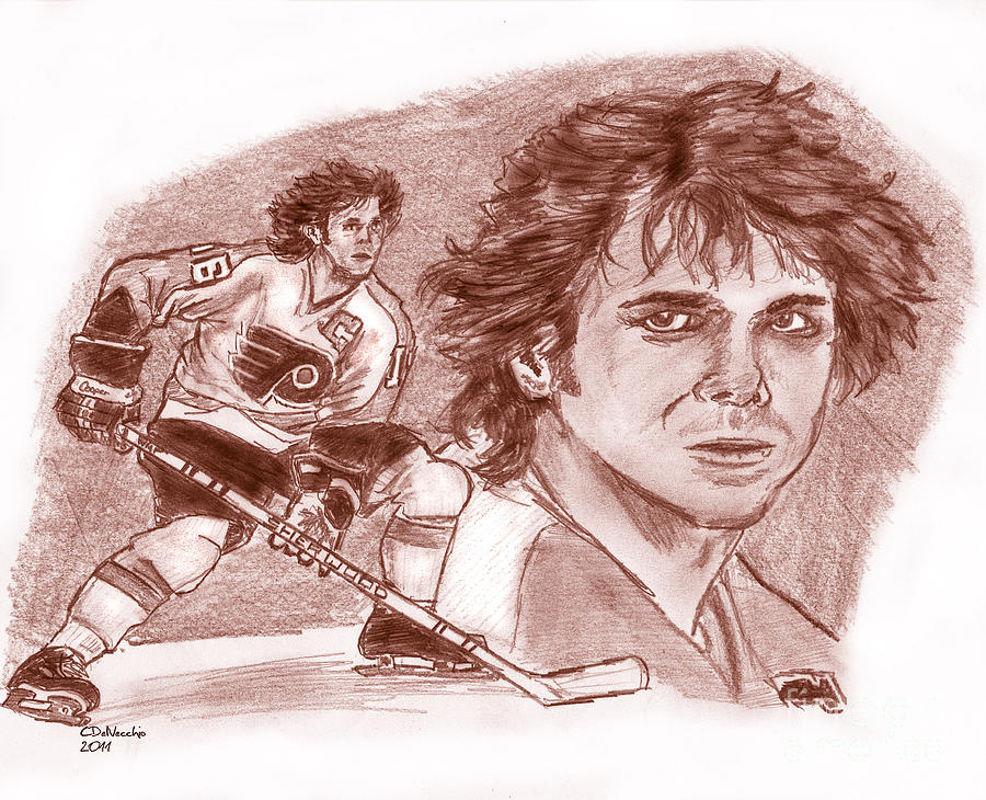 Bobby Clarke  Drawing by Chris DelVecchio