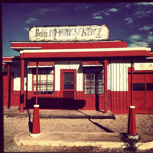 Desert Photograph - Bobs Hi-way Service #clubed #desert by Denise Taylor