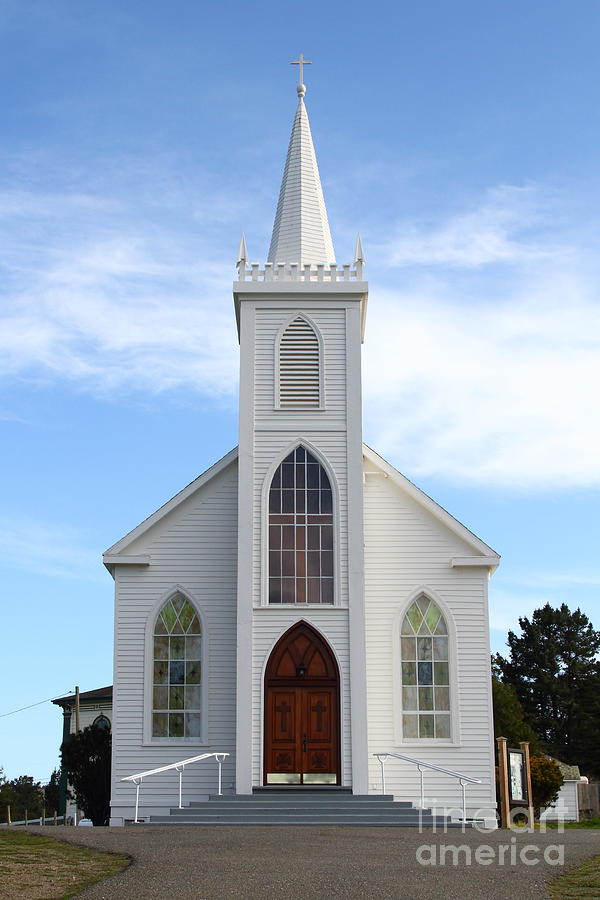 Bird Photograph - Bodega Catholic Church . Bodega Bay . Town of Bodega . 7D12438 by Wingsdomain Art and Photography