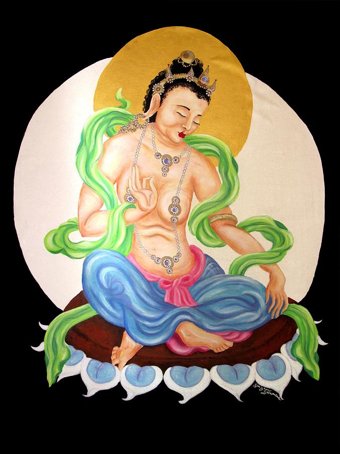 Bodhisattva I Mixed Media by Suzan  Sommers