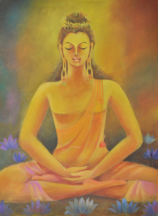 Buddha Painting - Bodhisattva by Manisha Raju Buddha Painting - Bodhisattva by Manisha Raju