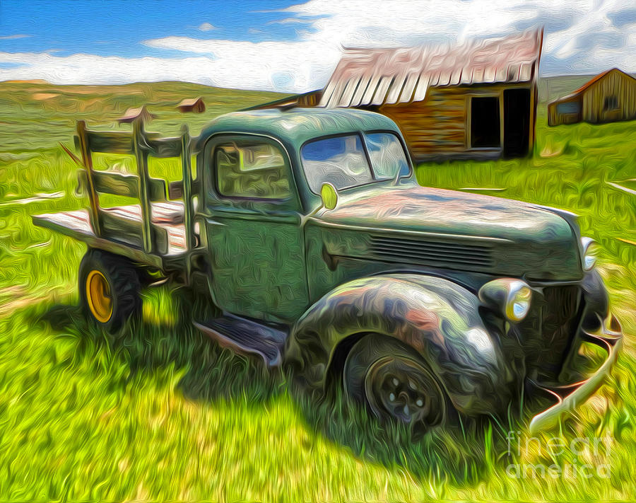 Bodie Ghost Town Old  Truck  01 Painting  by Gregory Dyer