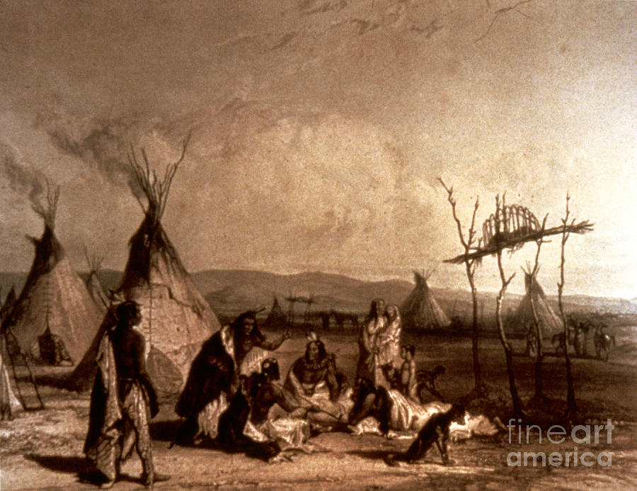 Bodmer Sioux Funeral Photograph by Granger