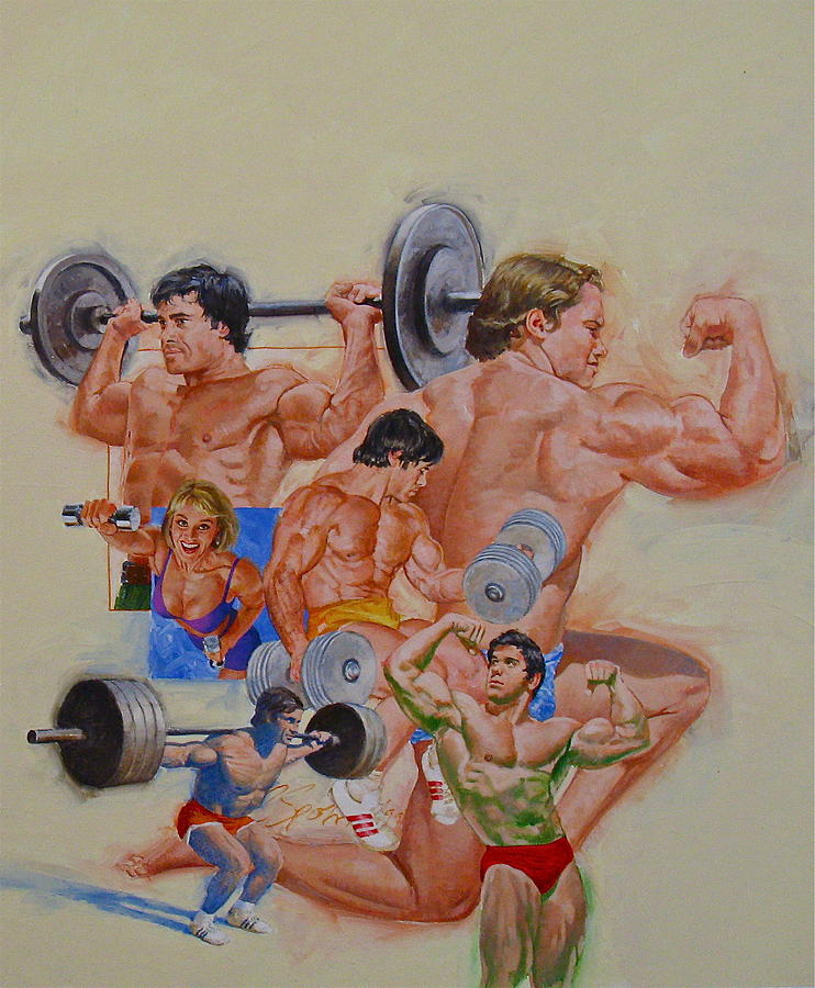 Body Building Painting by Cliff Spohn