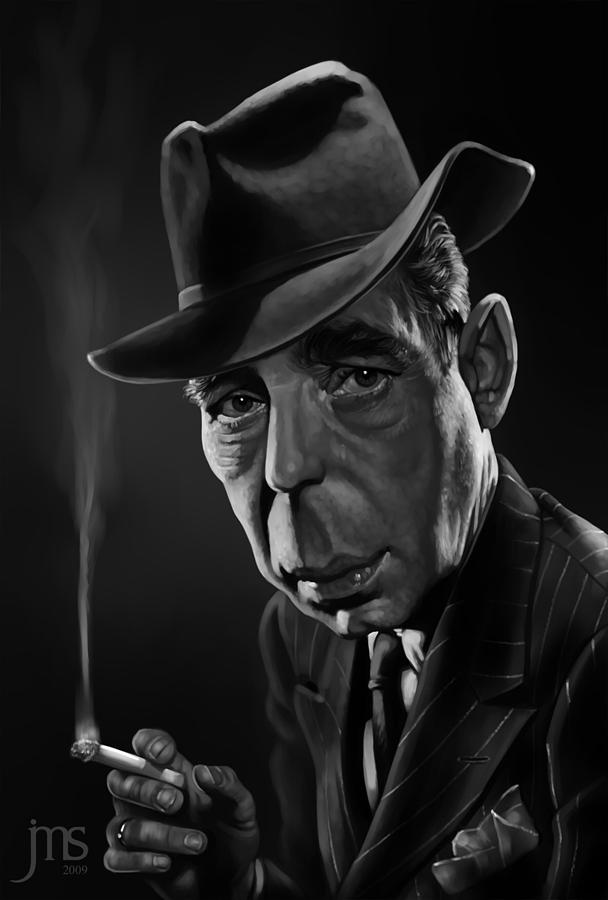 Actor Digital Art - Bogart by Javier Martinez