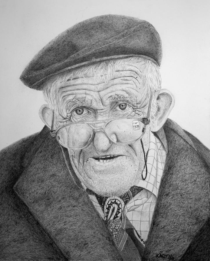 Portrait Drawing - Bohdan by Kenny Chaffin