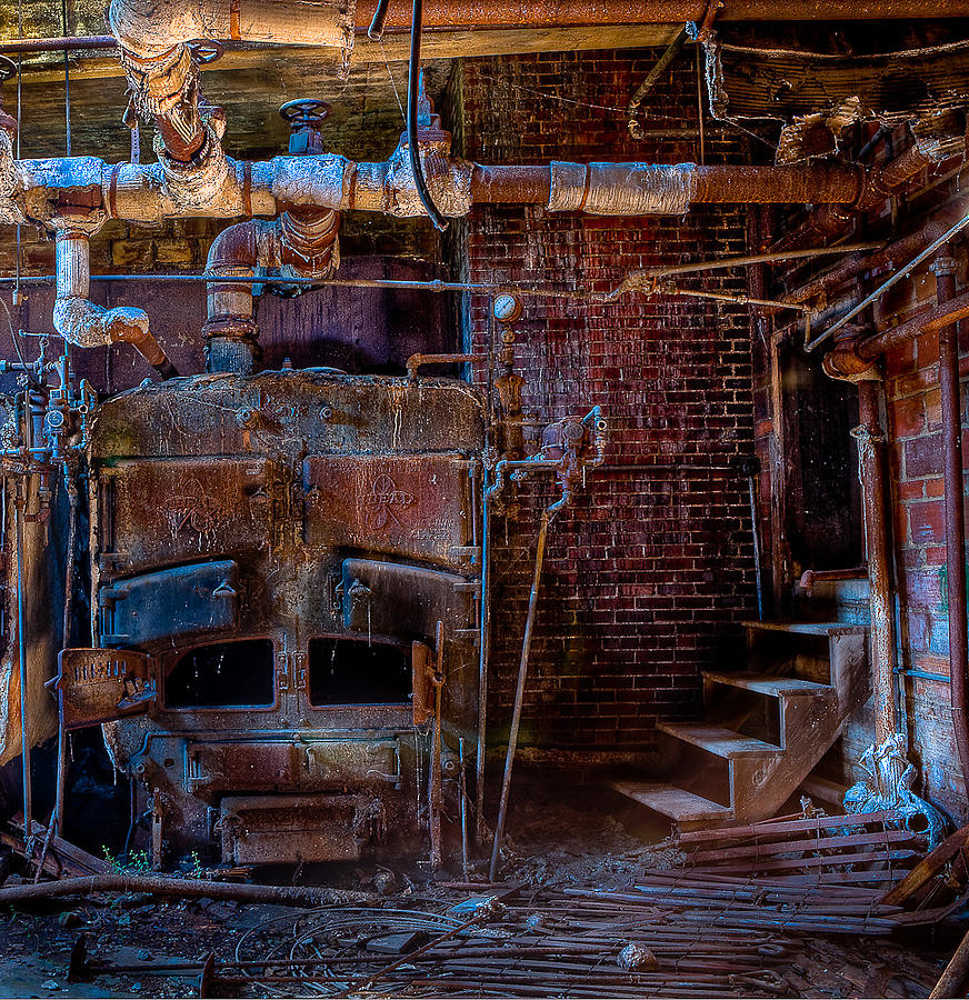 Abandoned Photograph - Boiler Room by Mike Nalley