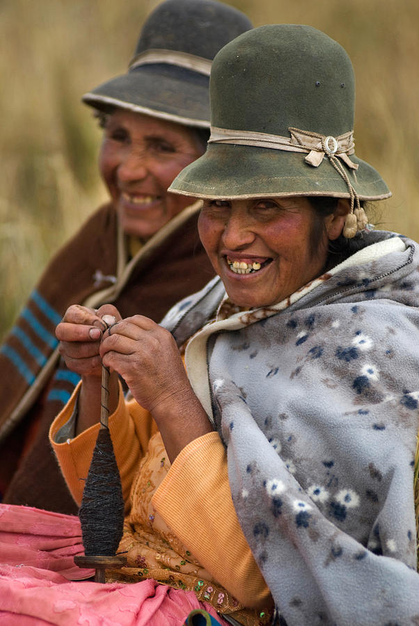 Bolivian Women Knitting Republic Of Bolivia Photograph By Eric Bauer Fine Art America