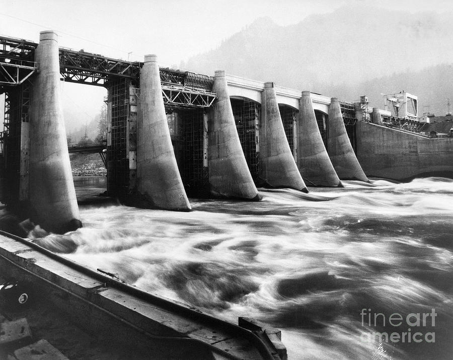 Bonneville Dam, 1936 Photograph by Granger