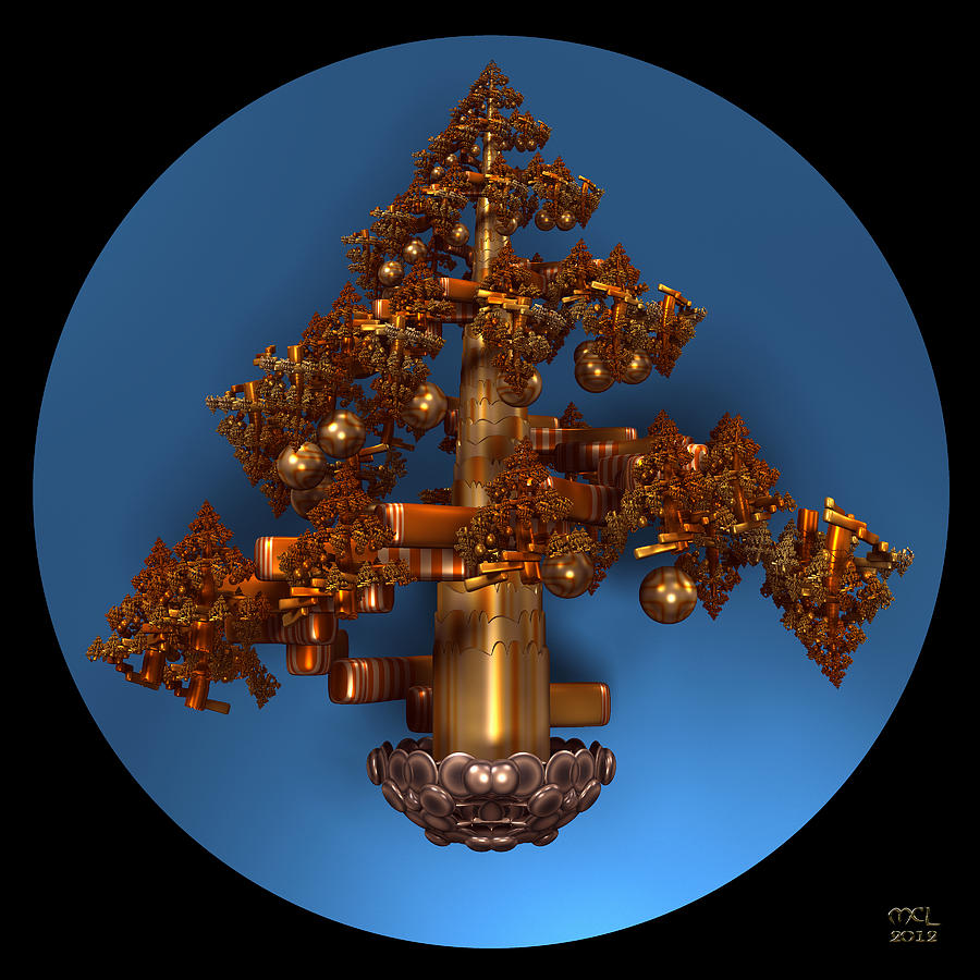 Bonsai - a fractal artifact Digital Art by Manny Lorenzo