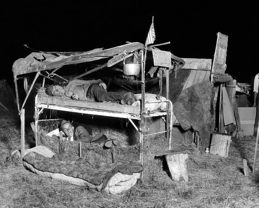 History Photograph - Bonus Veterans Poor Living Conditions by Everett