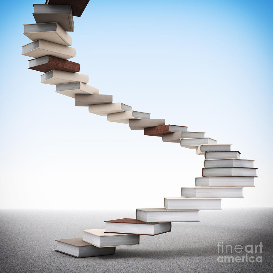 Book Stair Photograph by Gualtiero Boffi