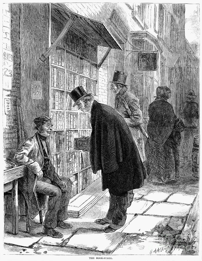 Book Stall, 1874 Photograph by Granger Book Stall, 1874 Photograph by Granger