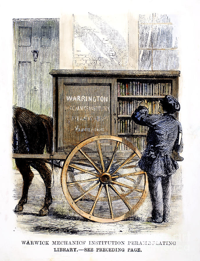 Bookmobile, 1860 Photograph by Granger