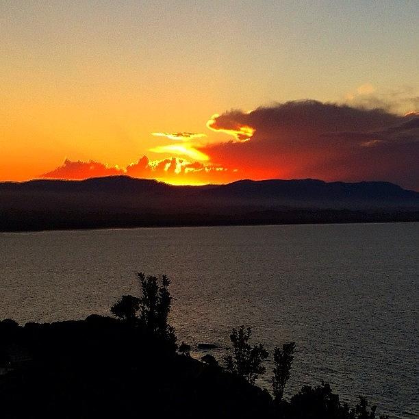 Sunset Photograph - Boom! Byron Bay #nsw #byronbay #sunset by Tony Keim