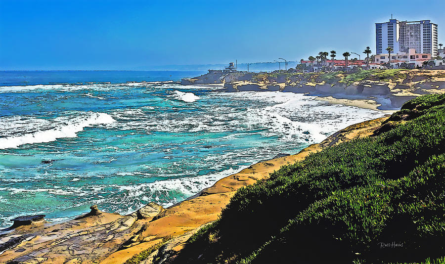 Boomers Beach La Jolla Painting By Russ Harris