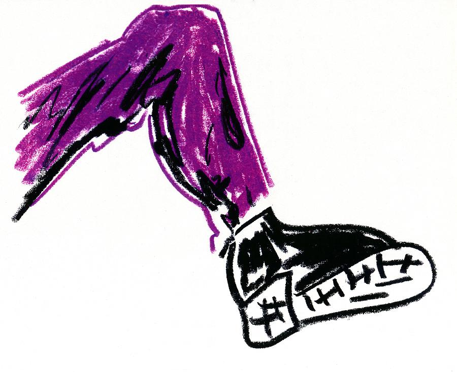 Seattle Music Scene Drawing - Boot by Patrick Morgan