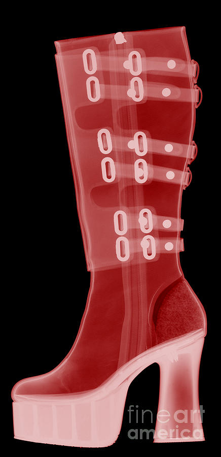 Boot Photograph - Boot, X-ray by Ted Kinsman