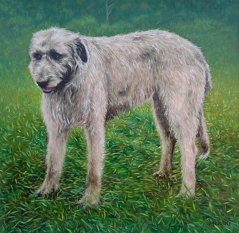 BORU Irish Wolfhound Painting by Ries Hoek - Fine Art America