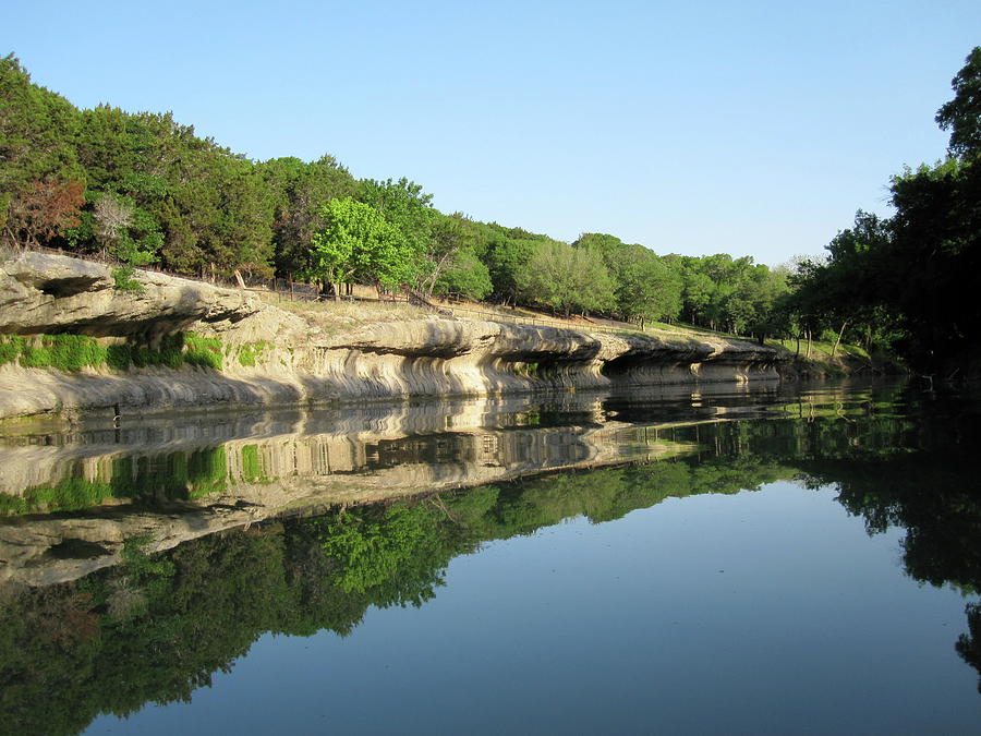 Bosque River Reflection Photograph by Ron Sutton