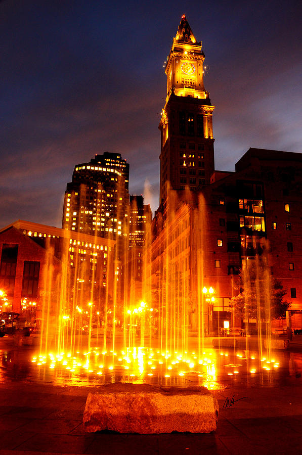 Boston - Rose Kennedy Greenway Fountain Photograph by Mark Valentine