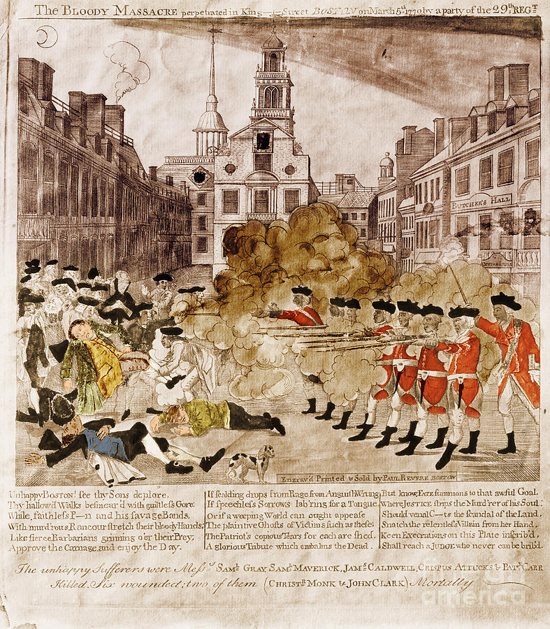 Boston Photograph - Boston Massacre 1770 by Omikron