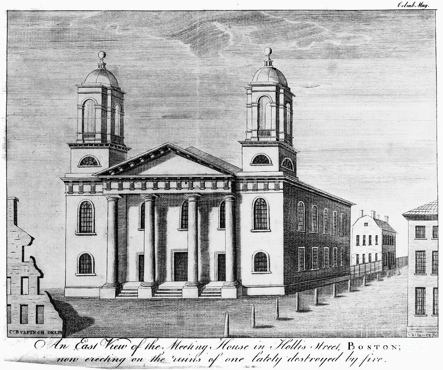 Boston: Meeting House, 1788 Photograph by Granger
