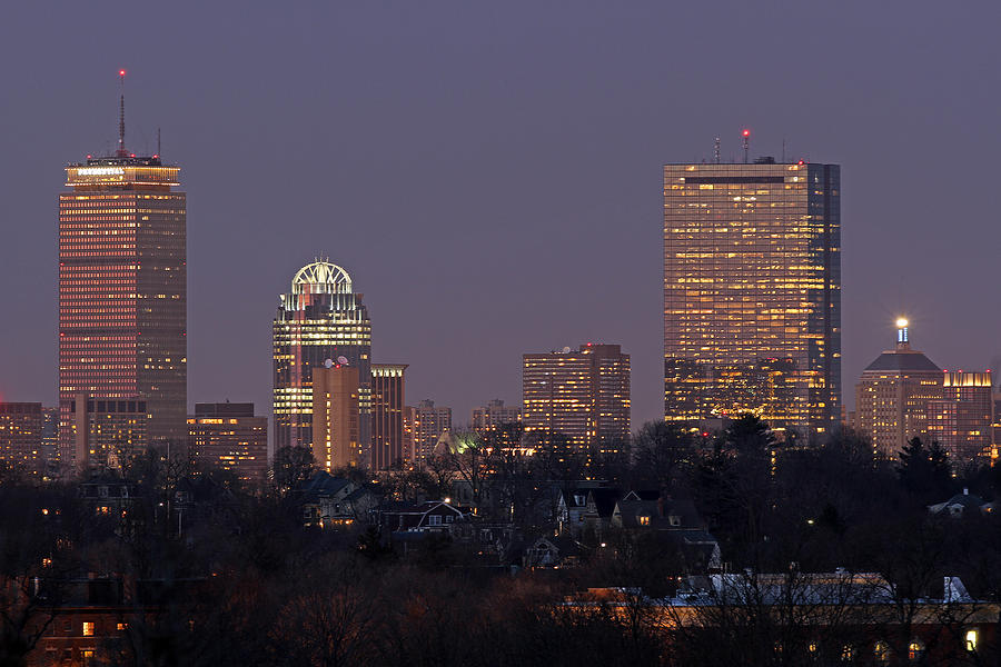 Boston Skyline from Jamaica Plain Photograph by Juergen Roth