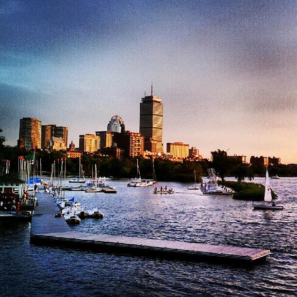 Boston Photograph - Boston Skyline from the Charles by Casie Gillette