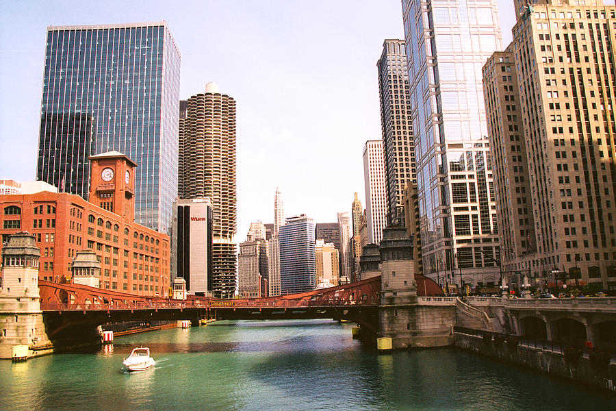 Chicago / River Photograph by Claude Taylor