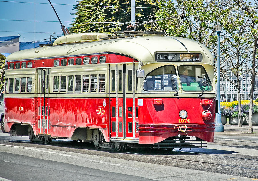 San Francisco Photograph - Boston Trolley by PMG Images