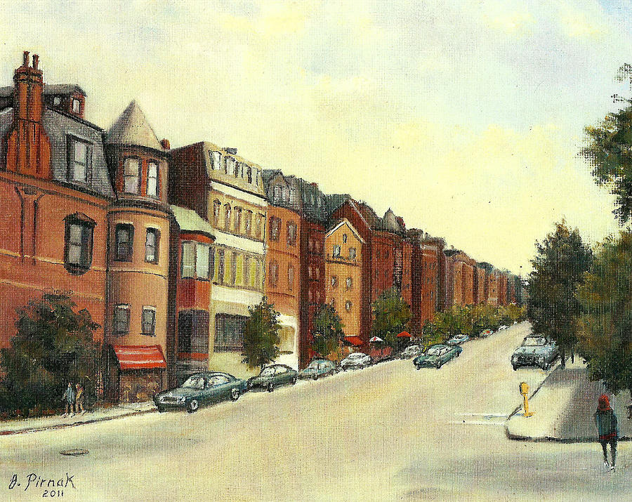 Bostons Newbury Street  Painting by John Pirnak