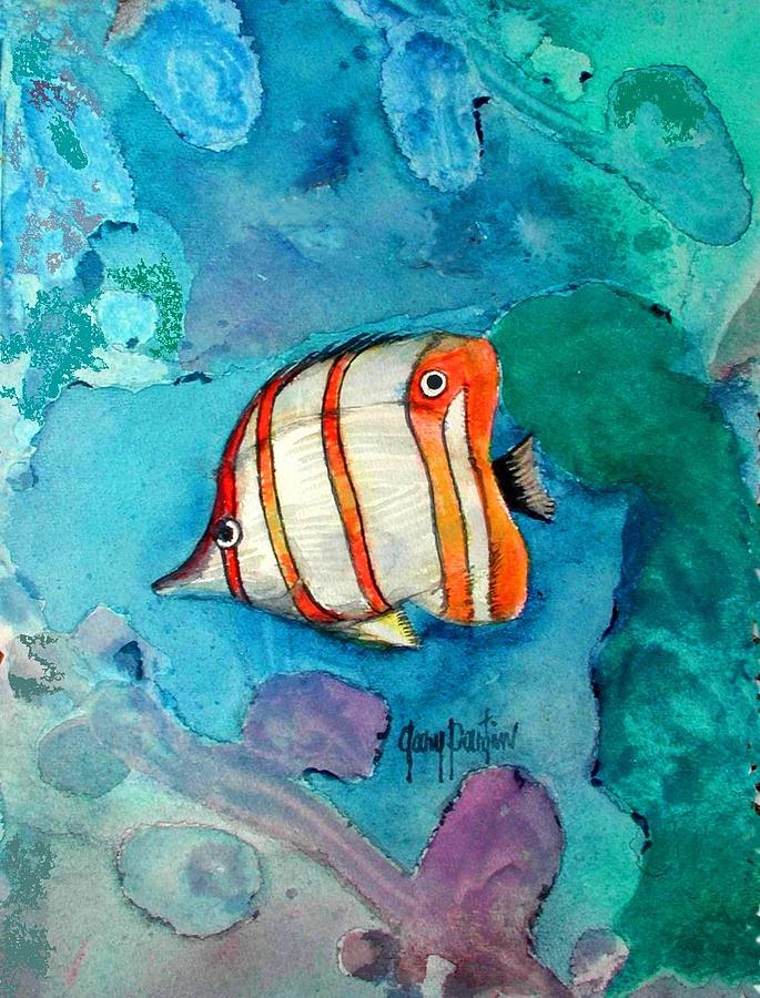 Bottle Nose tropical fish Painting by Gary Partin - Fine Art America