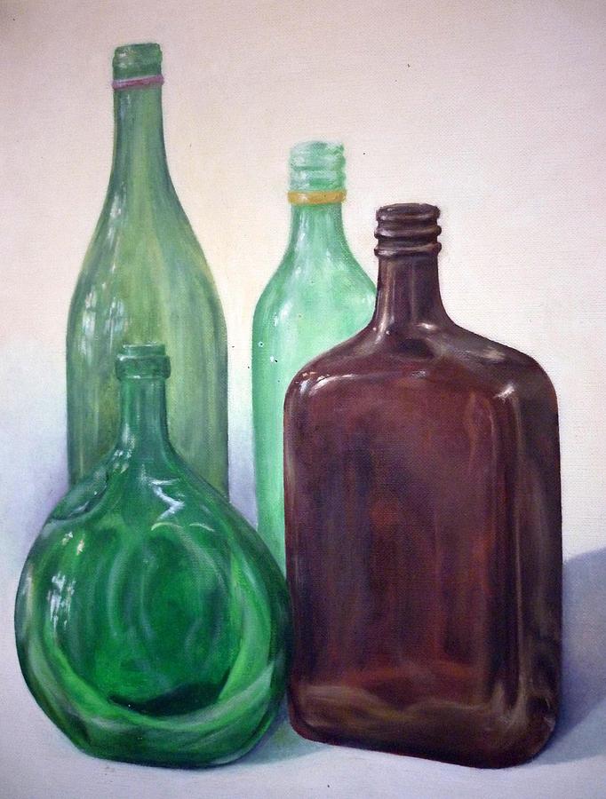 Bottles Painting by Ronald Osborne