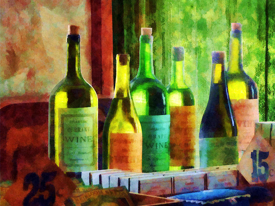 Bottles of Wine Near Window Photograph by Susan Savad