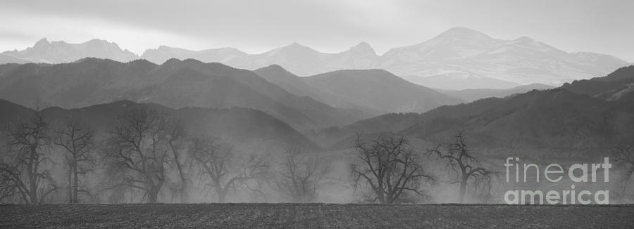 Boulder County Colorado Layers Panorama BW Photograph by James BO Insogna
