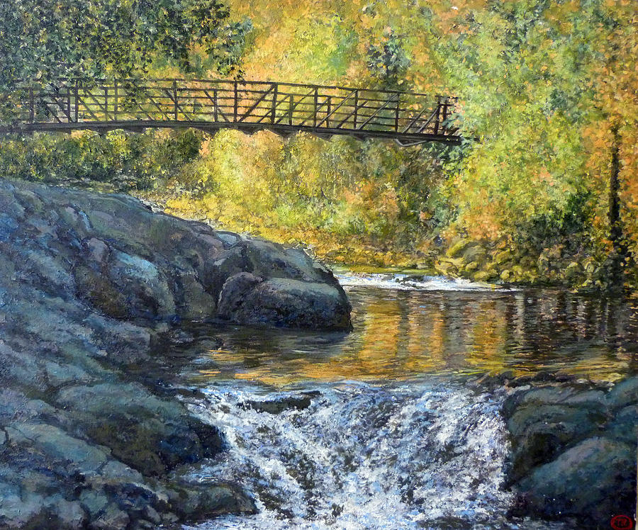 Boulder Creek Painting by Tom Roderick