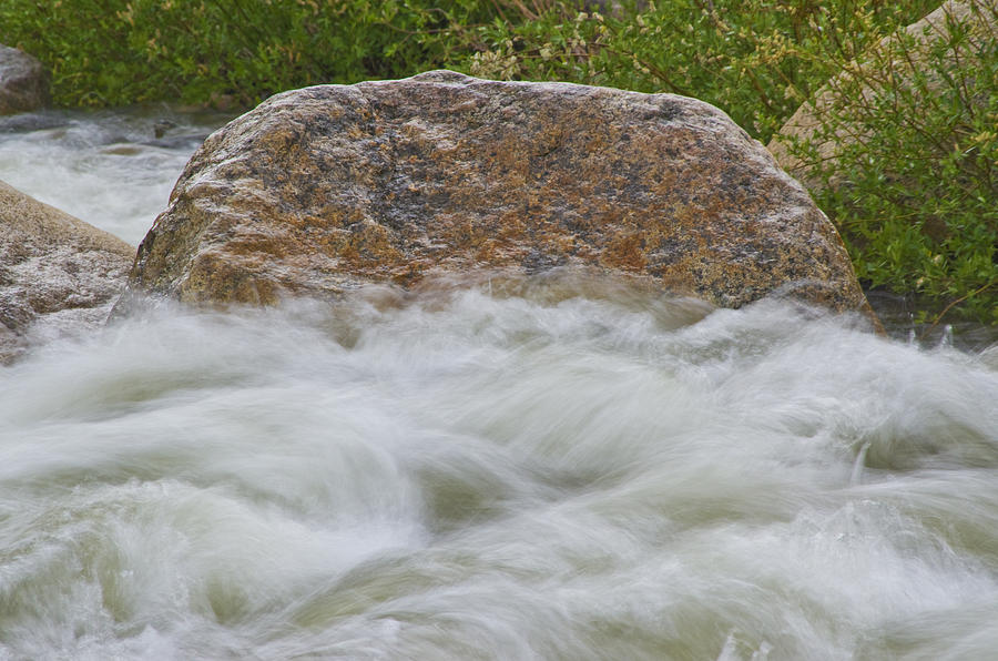 Boulder in the Stream - 1545 Photograph by Jerry Owens