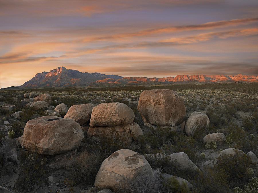 Boulders At Guadalupe Mountains Photograph by Tim Fitzharris