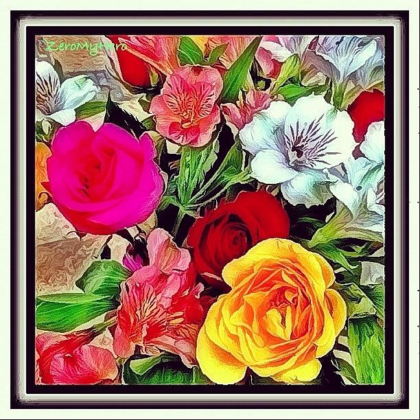Instagram Photograph - Bouquet Of Roses by Chris 👀valencia💋