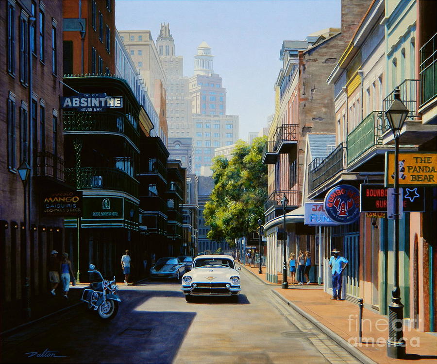 Bourbon Street New Orleans Painting by Frank Dalton