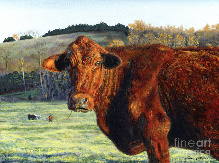 Cow Painting - Bova Lisa by Aaron Wilbers Cow Painting - Bova Lisa by Aaron Wilbers