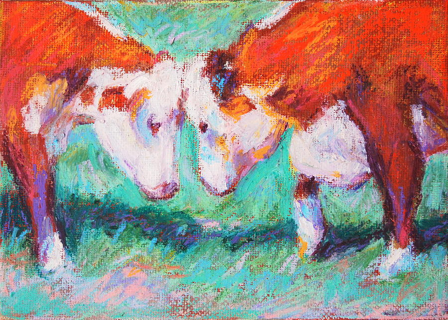 Cow Painting - Bovine Mediation by Bethany Bryant
