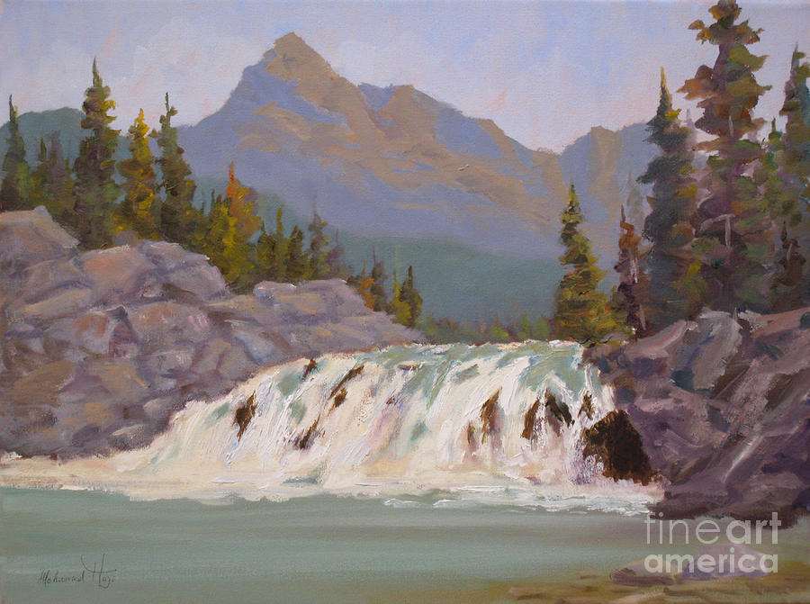 Bow Falls Banff Painting