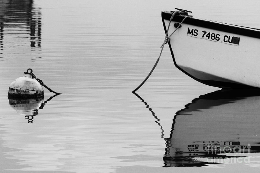 Bow reflection 072012 BW Photograph by Gene Marchand Bow reflection 072012 BW Photograph by Gene Marchand