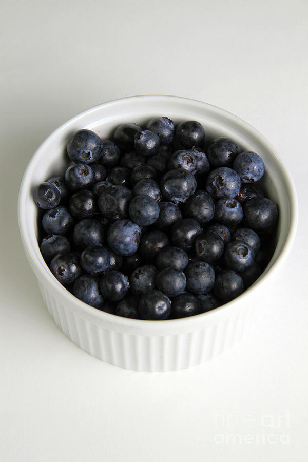 Bowl Of Blueberries Photograph by Photo Researchers, Inc.