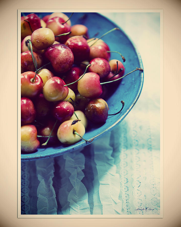 Bowl of Cherries Photograph by Linda Olsen
