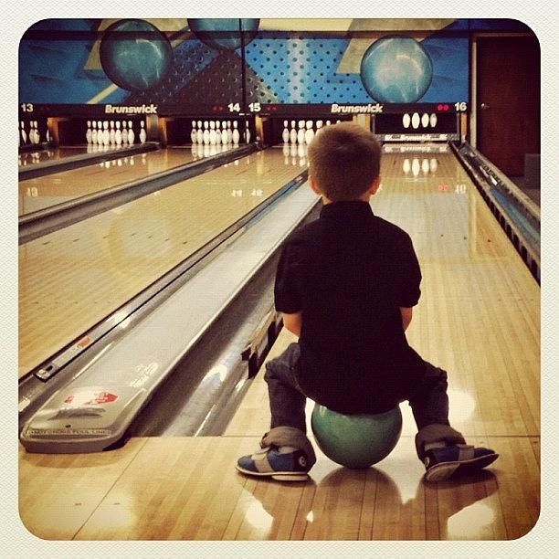 Bowling Photograph - #bowling With My Little Guy. #earlybird by Robyn Montella