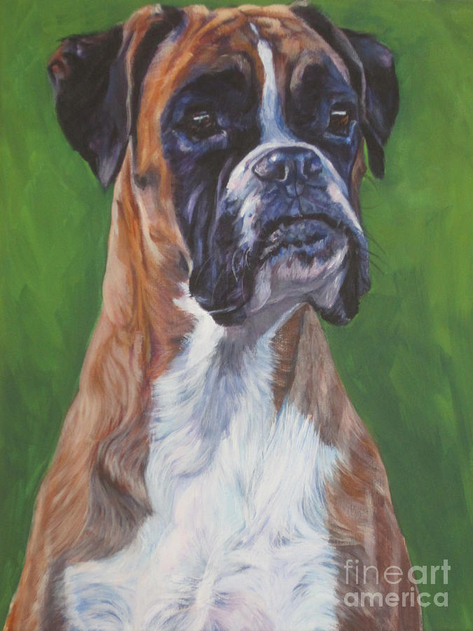 Boxer Painting by Lee Ann Shepard